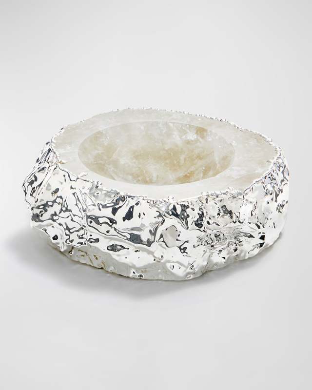 Silver Plated Crystal Bowl