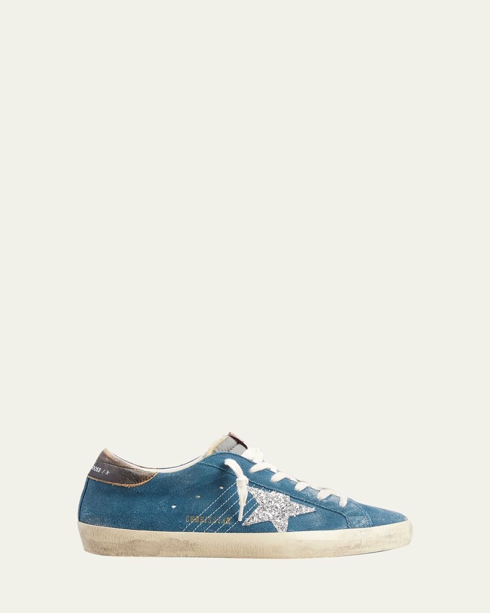 Superstar Suede Glitter Low-Top Sneakers