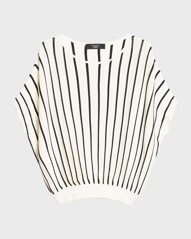 Pegola Pleated Dolman-Sleeve Blous