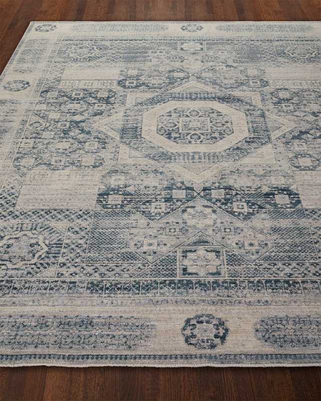 Vintage Loom Blue & Light Blue Rug, 9' x 12'