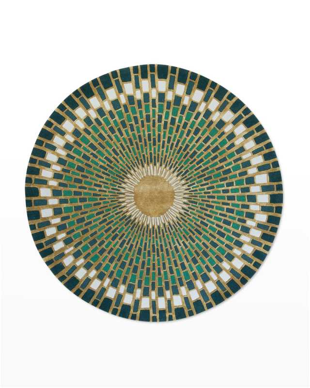 Emerald Sunburst Rug,