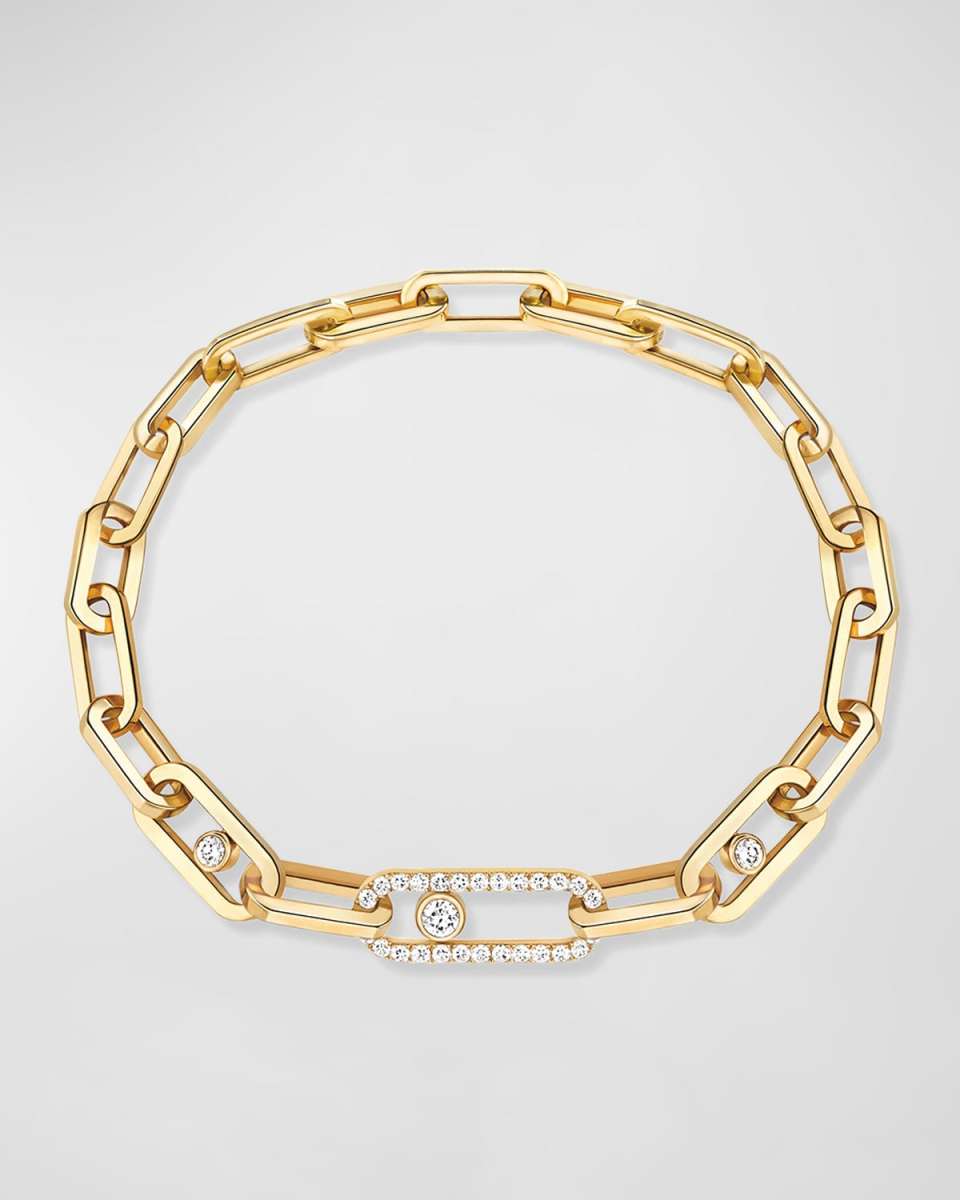 MOVE LINK 18K YELLOW GOLD DIAMOND BRACELET