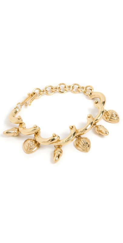 Ulla Johnson Petal Charm Bracelet Brass