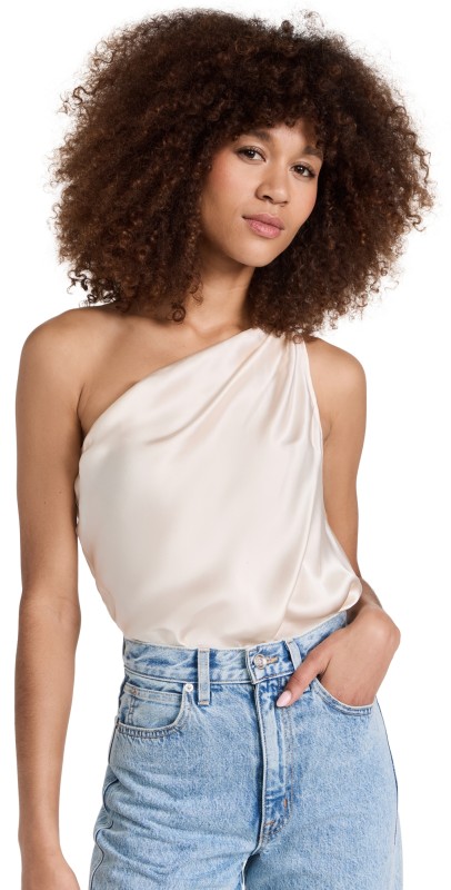 CAMI NYC Darby Thong Bodysuit Ceramic