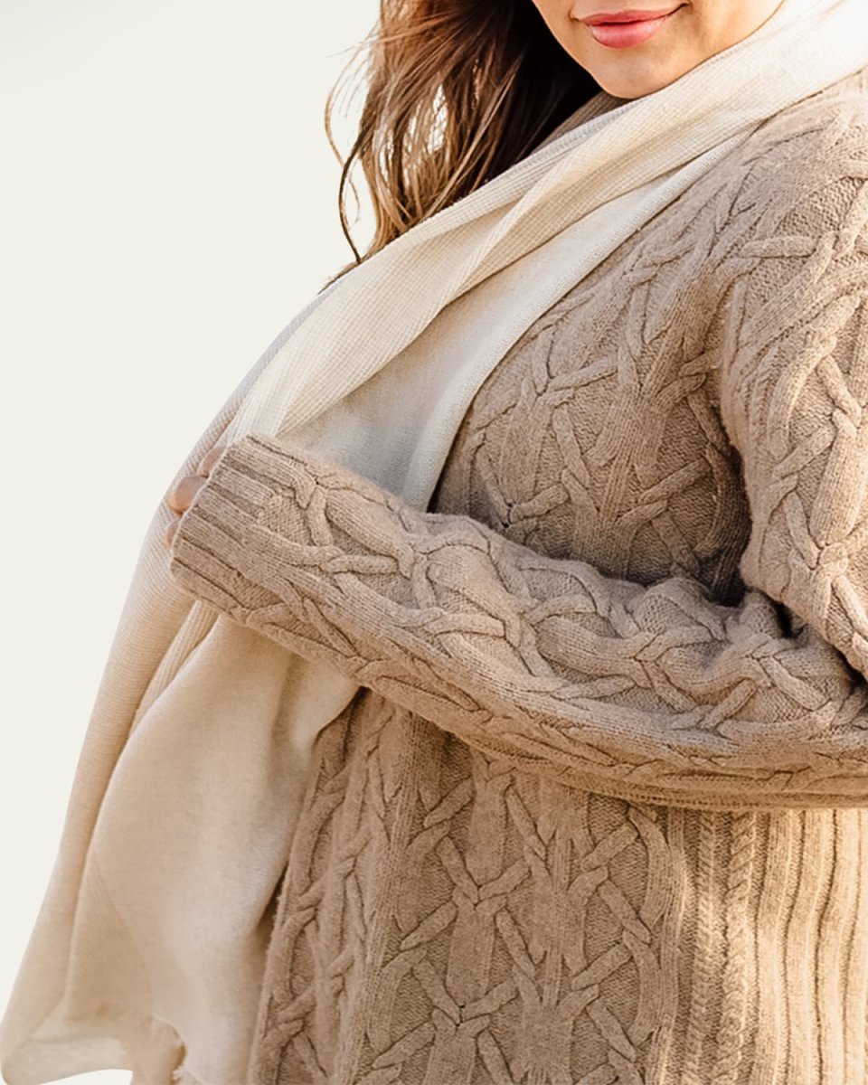 Two-Tone Tweed Cashmere Scarf