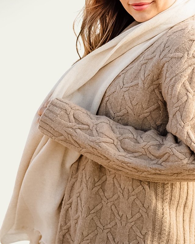 Two-Tone Tweed Cashmere Scarf