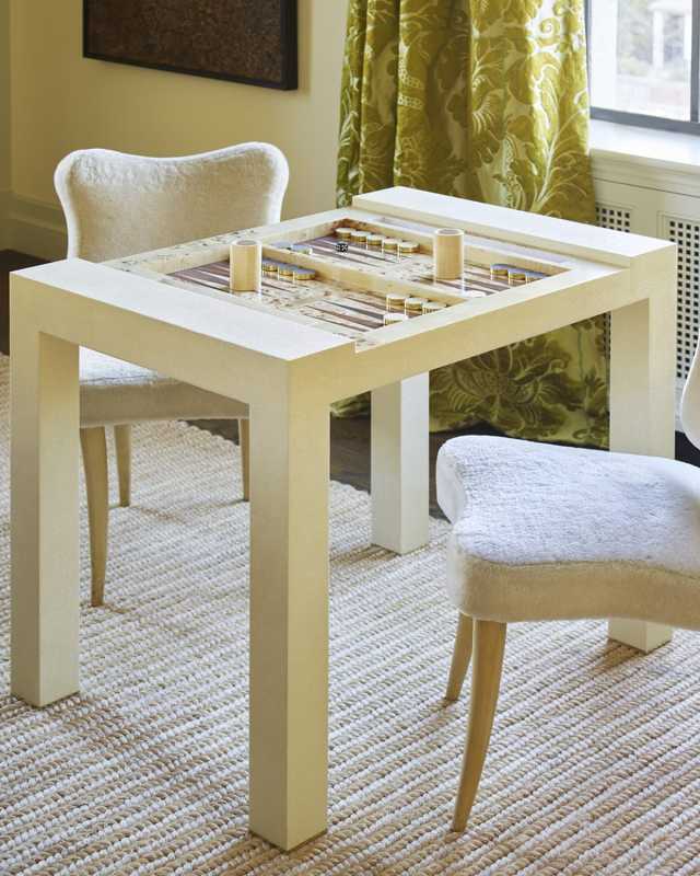 Faux Shagreen Game Table