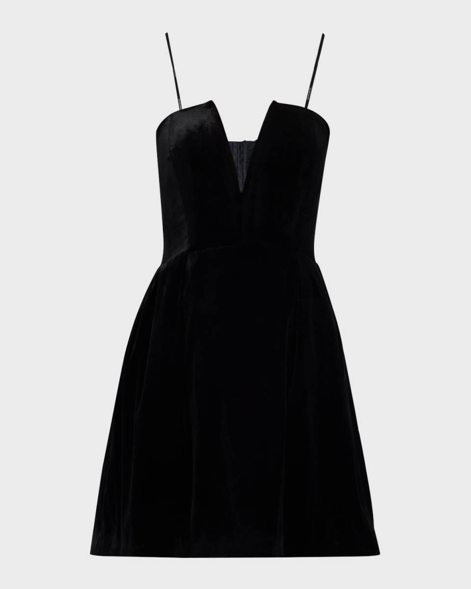 Strapless Velvet Mini Dress