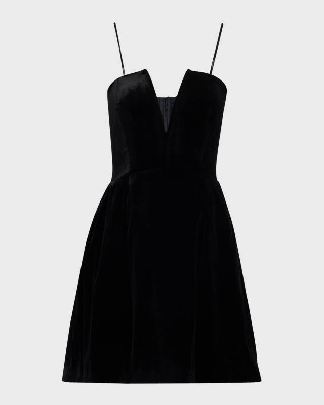 Strapless Velvet Mini Dress