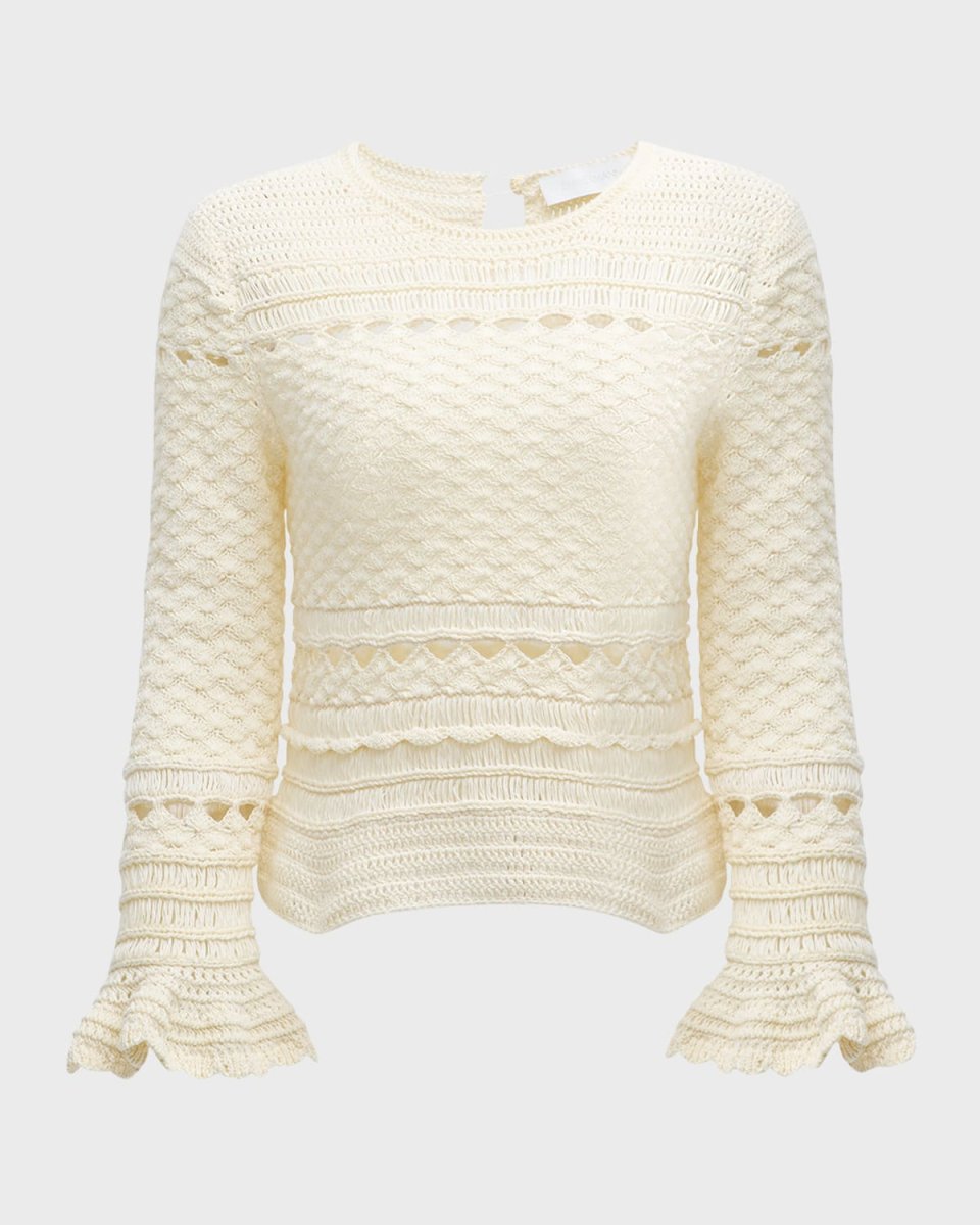 Waverly Crochet Crewneck Top