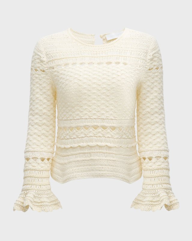 Waverly Crochet Crewneck Top