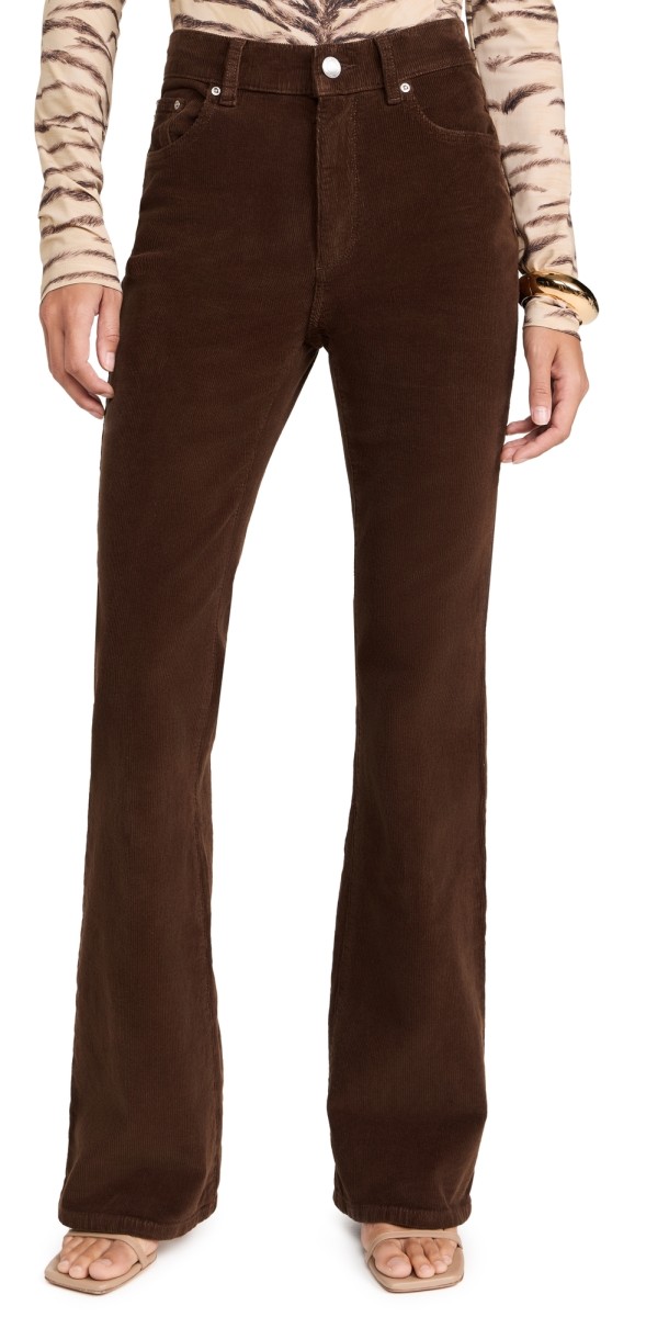 DL1961 Bridget Boot High Rise Instasculpt Corduroy Jeans Walnut (Corduroy)