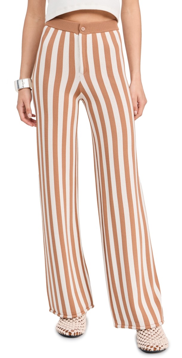 SIMONMILLER Jabber Knit Pants Tan Stripe