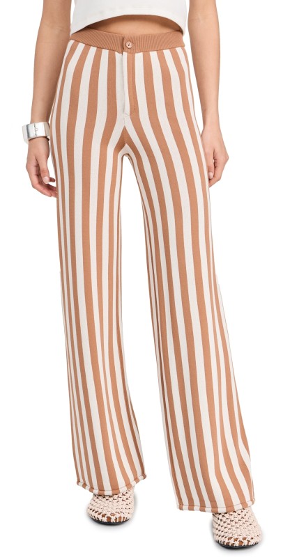 SIMONMILLER Jabber Knit Pants Tan Stripe