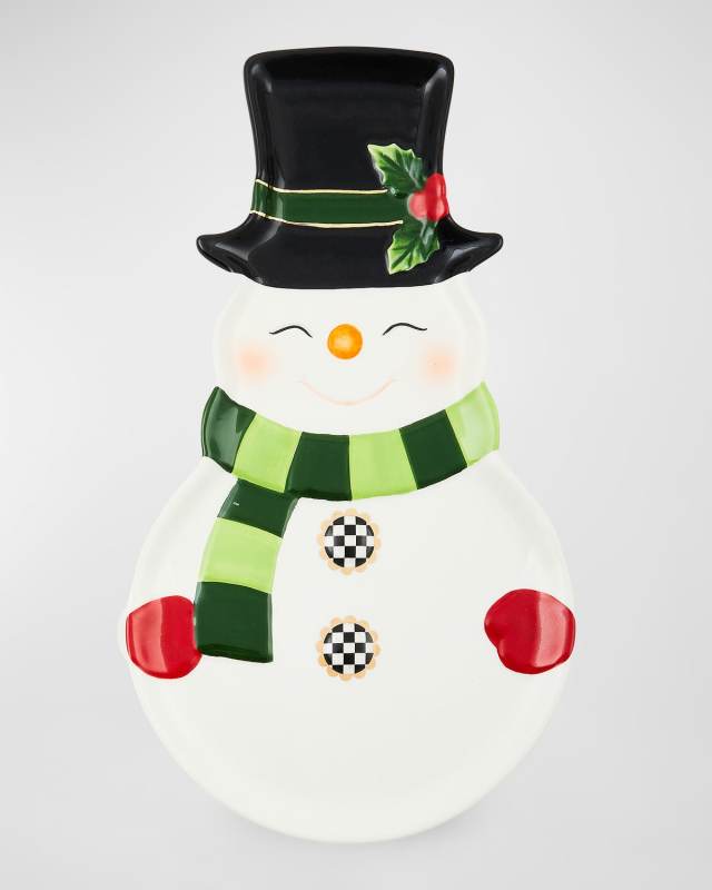 Cozy Christmas Snowman Cookie Plate