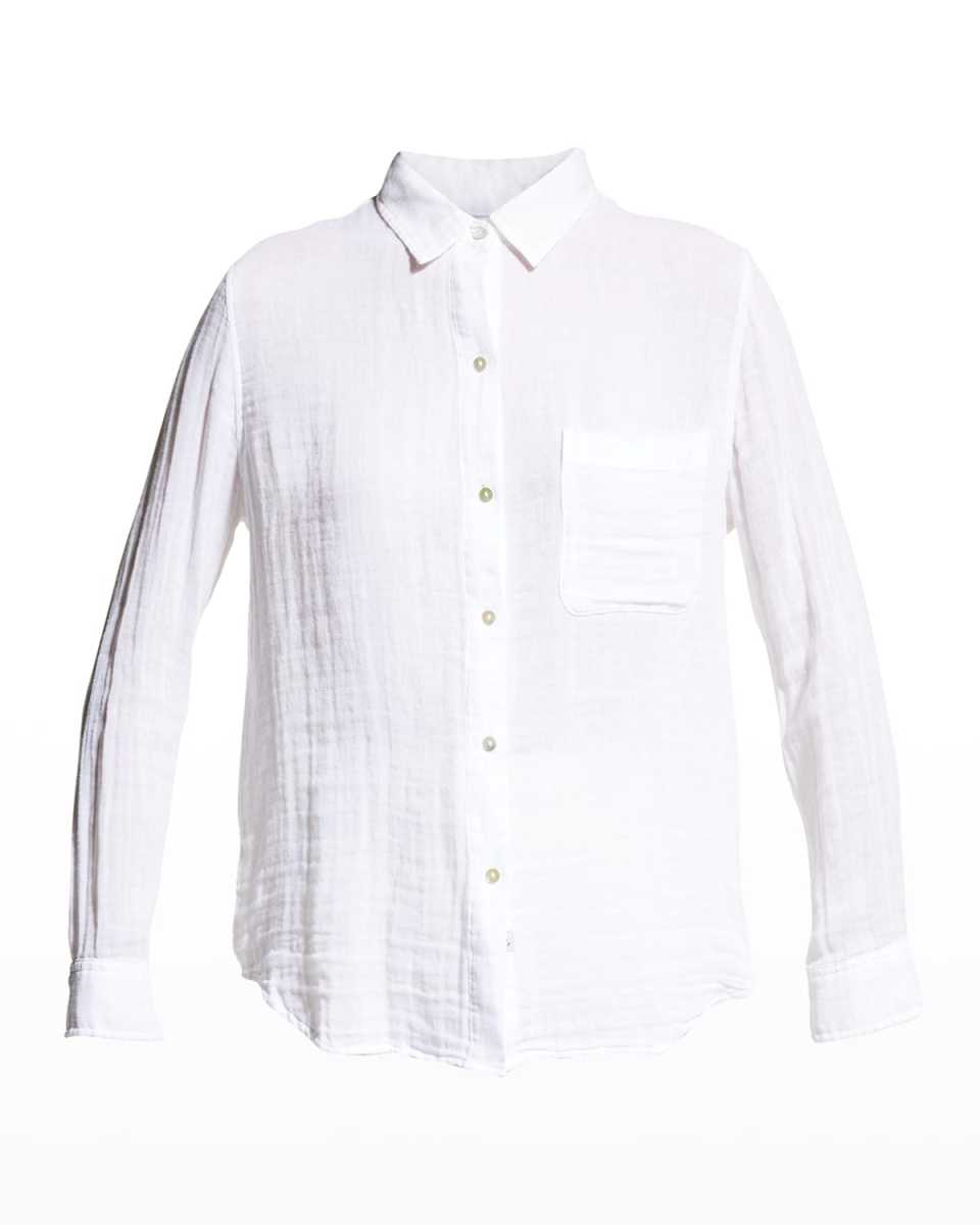 Ellis Button-Down Long-Sleeve Solid Shirt