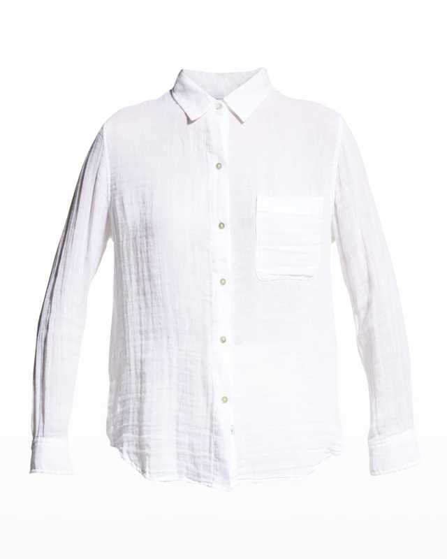 Ellis Button-Down Long-Sleeve Solid Shirt