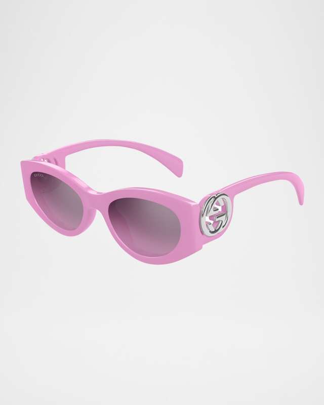 Interlocking G Cat-Eye Plastic Sunglasses
