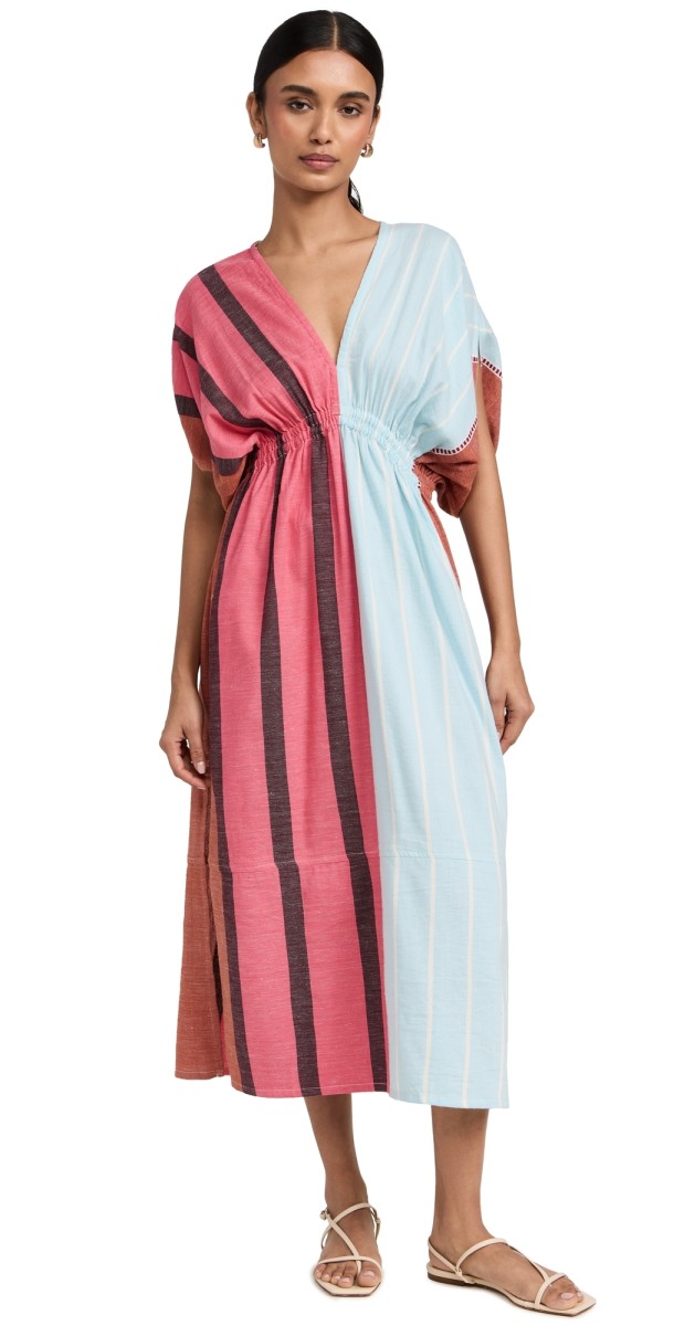 Lemlem Leila Plunge Neck Dress Zula Layercake