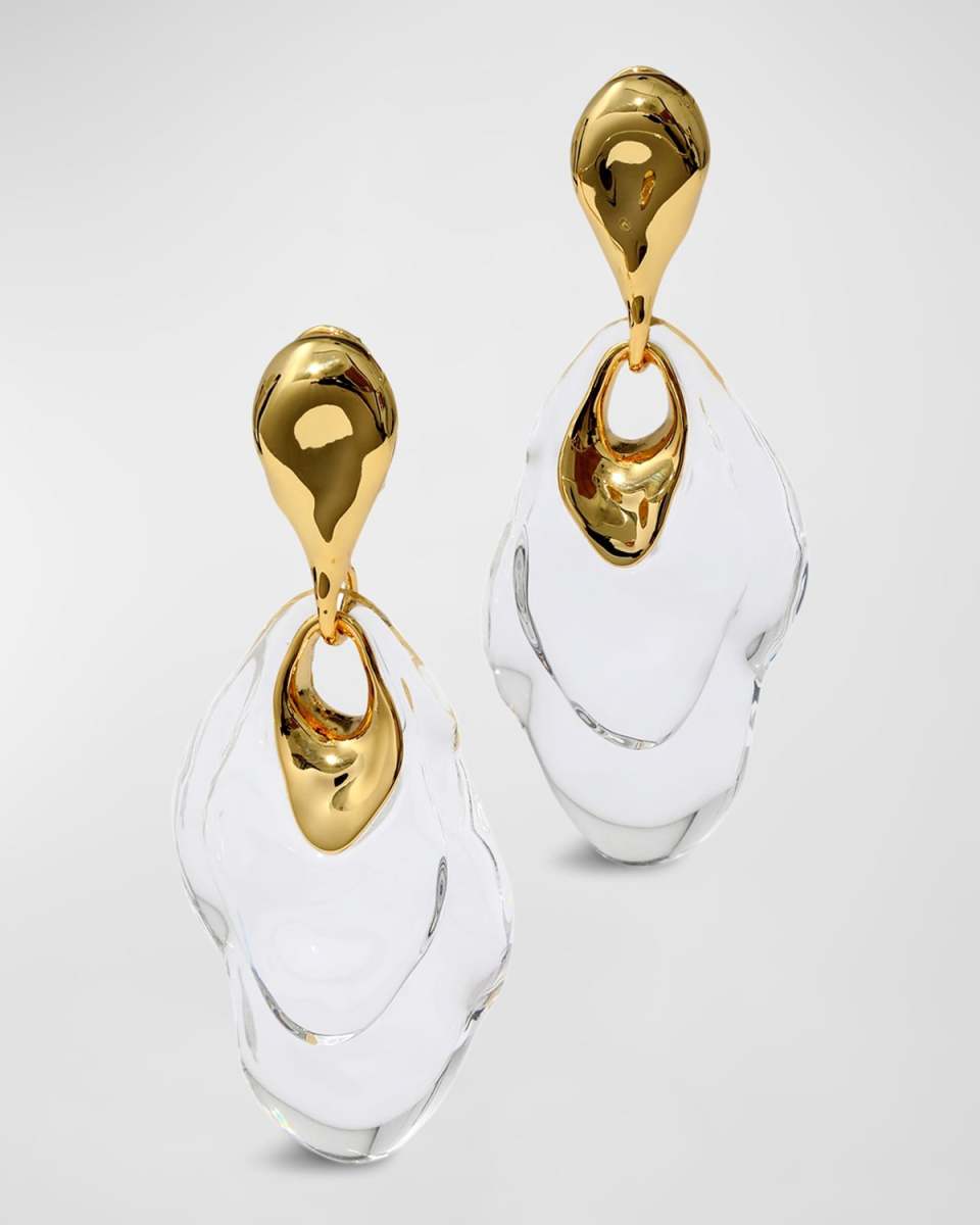 Liquid Lucite Ripple Drop Earrings