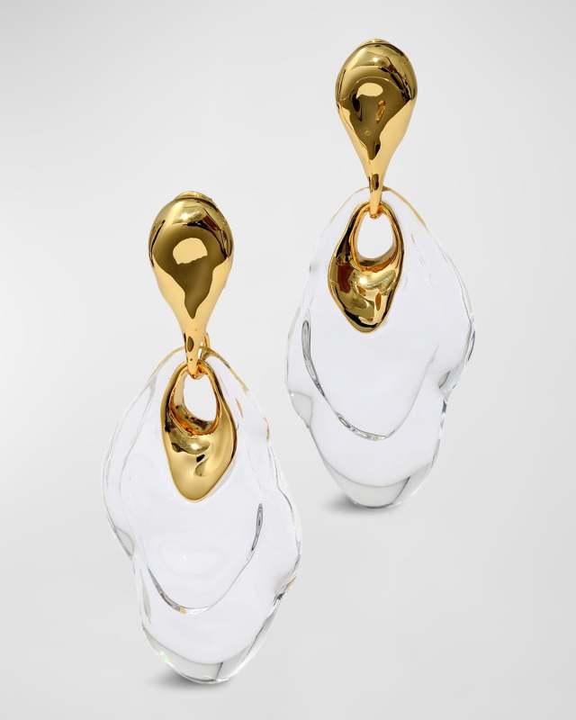 Liquid Lucite Ripple Drop Earrings