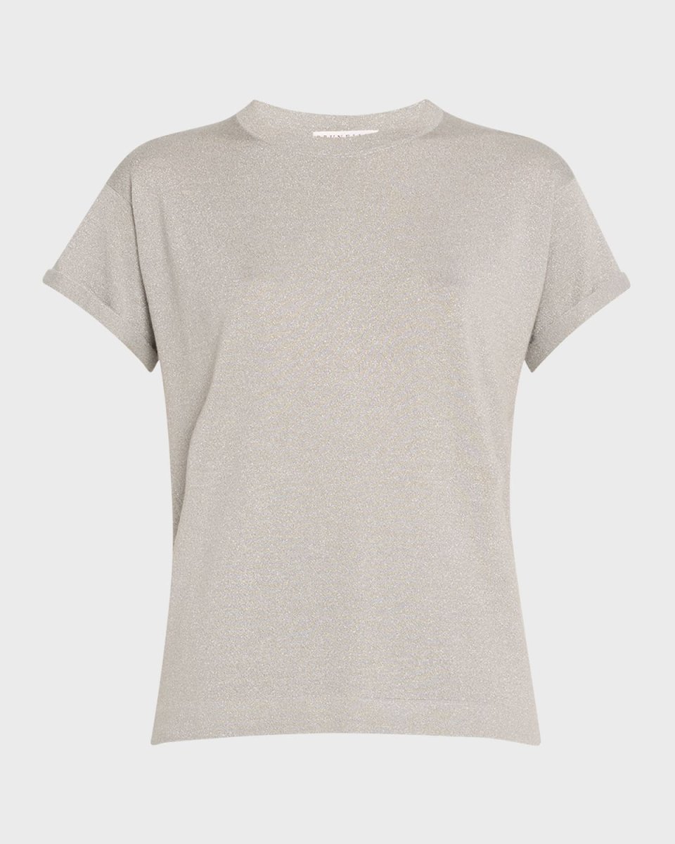 Cashmere-Blend Lurex Crewneck Shirt