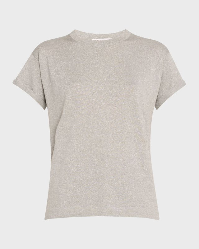 Cashmere-Blend Lurex Crewneck Shirt