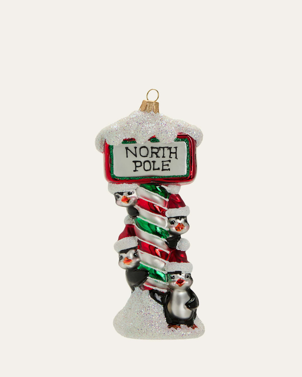 North Pole Penguins Christmas Ornament