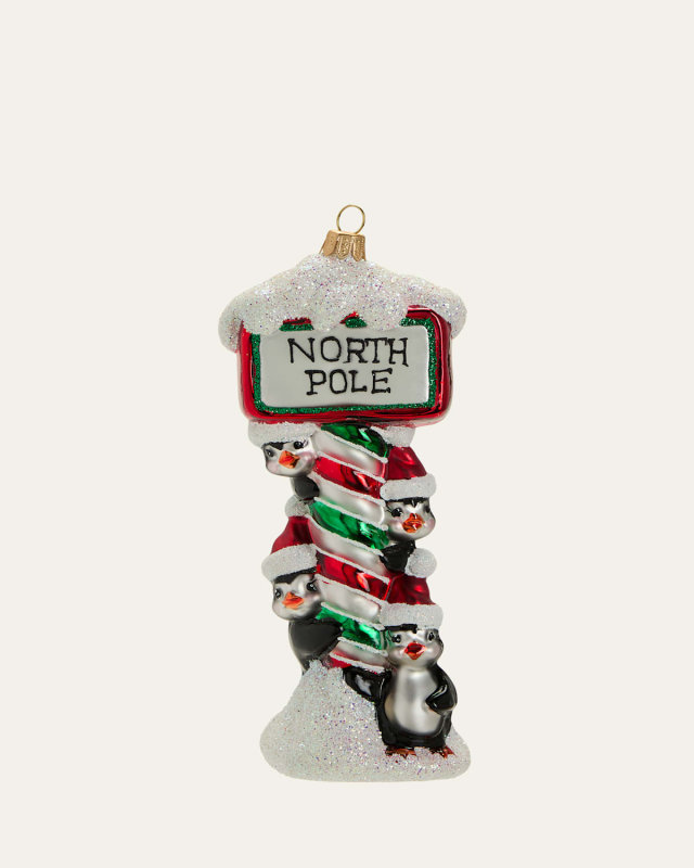 North Pole Penguins Christmas Ornament