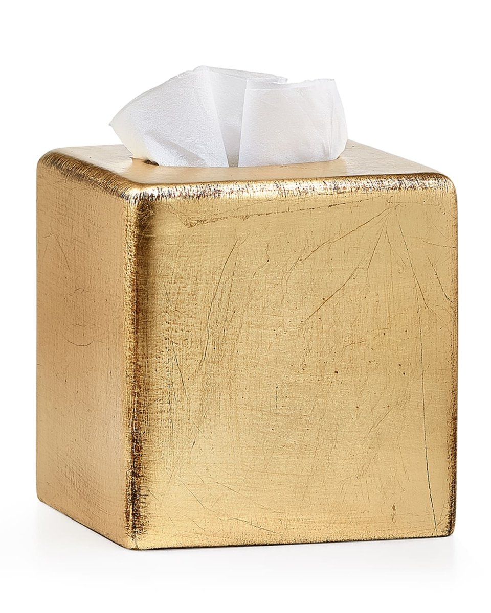 Ava Tissue Box Cover, Gold
