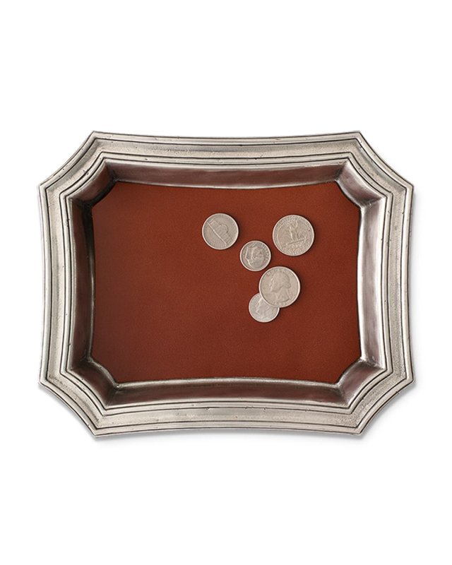 Pocket Change Tray with Leather Insert