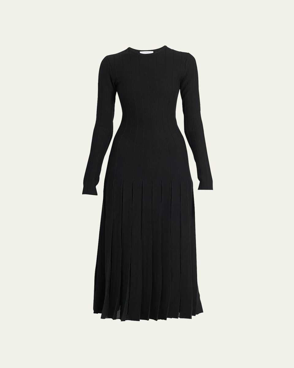 Walsh Pleated Wool Maxi Dress