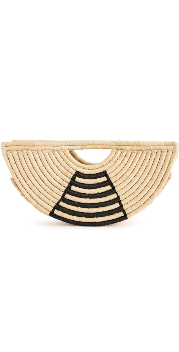 Eilaf Half Moon Raffia Large Bag Beige Natural Beige
