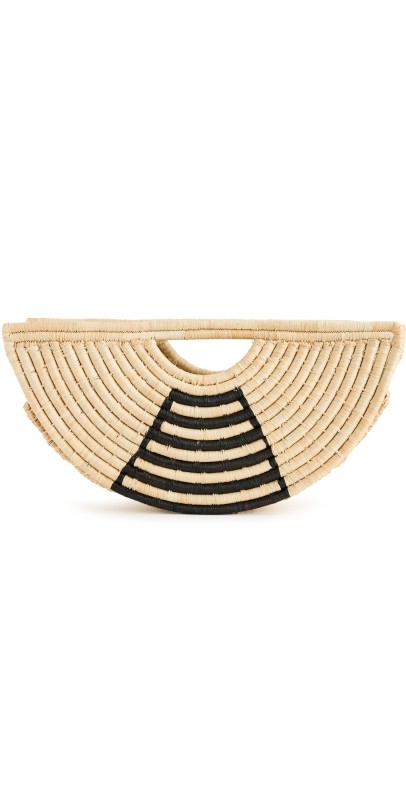 Eilaf Half Moon Raffia Large Bag Beige Natural Beige