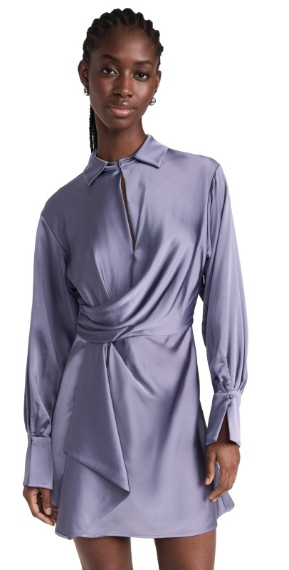 SIMKHAI Talit Mini Dress Granite