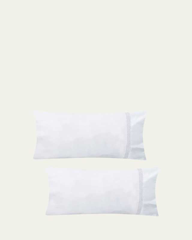 Essential Embroidered Pillowcase Pair, KING CASE