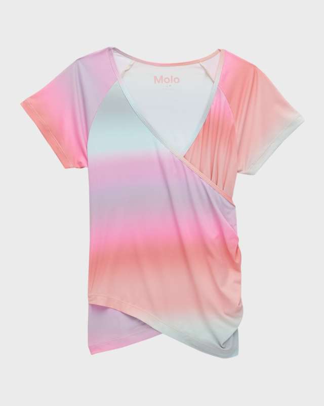 Girl's Oaklee Multicolor Ombre Activewear T-Shirt, Size 5-16