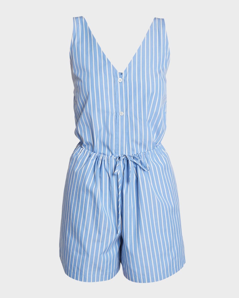 Pranzo Striped Sleeveless Short Jumpsuit