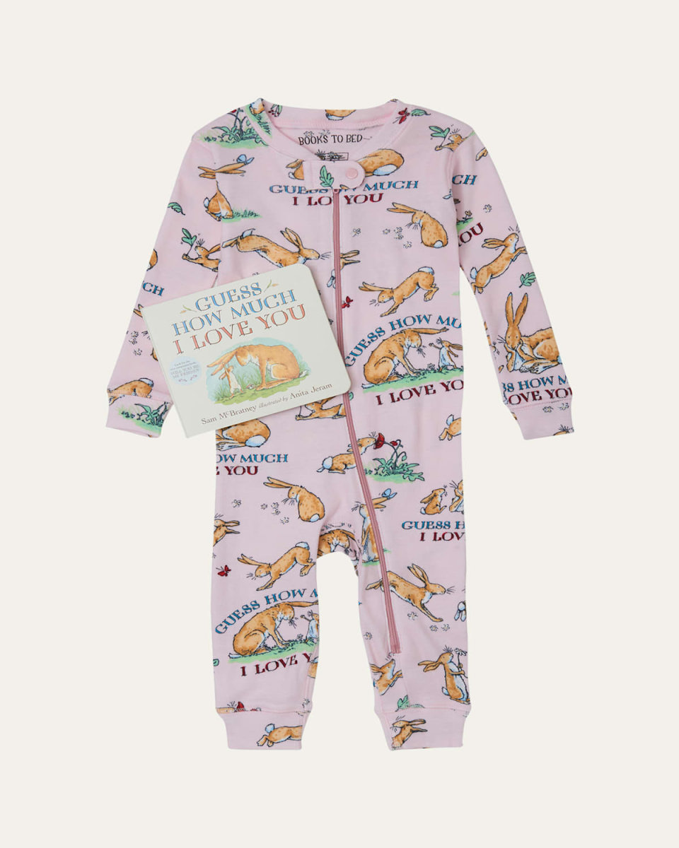 Kid's Guess How Much I Love You Printed Pajama Gift Set, Size 6