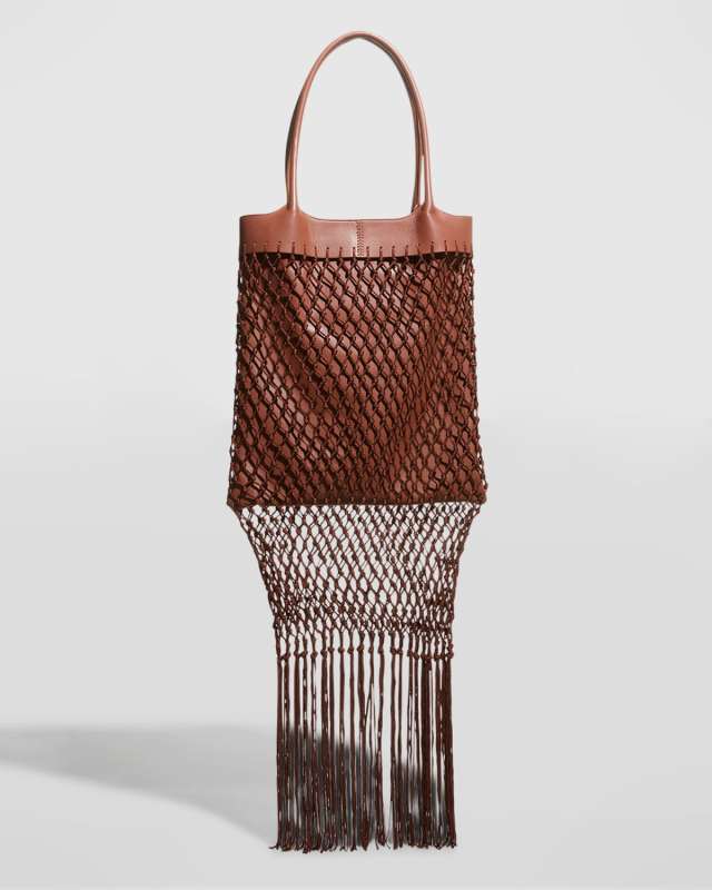 Rainer Netted Lambskin Tote Bag