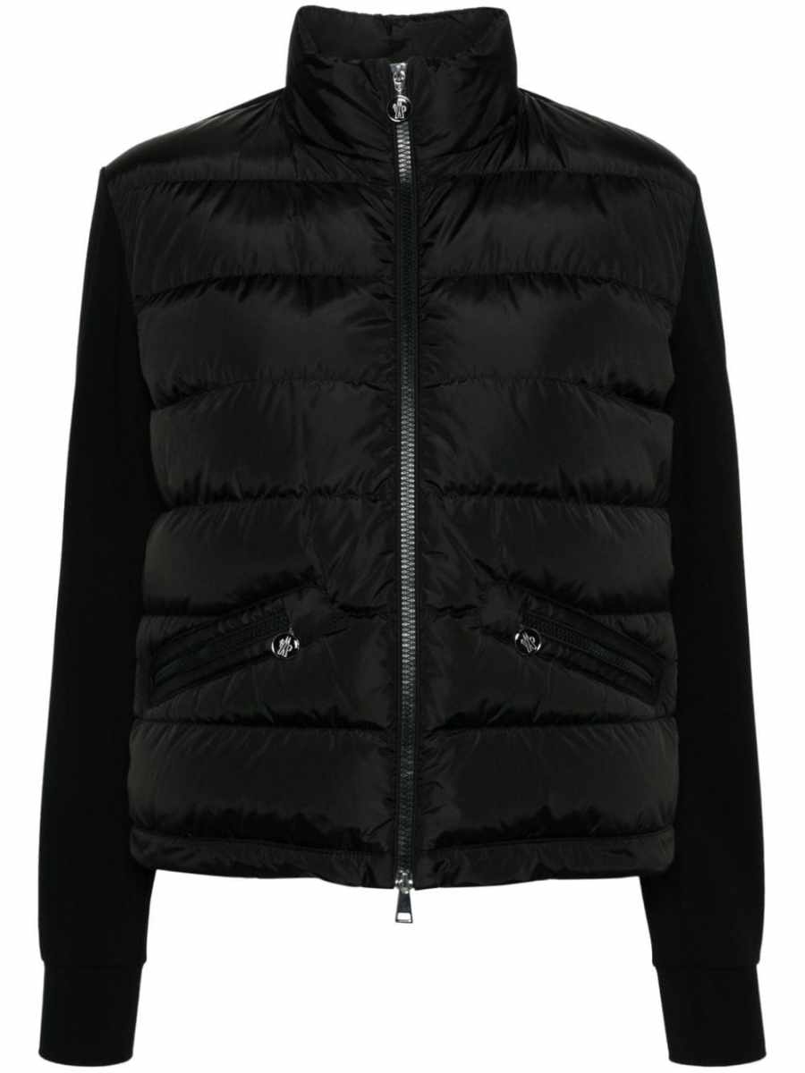 panelled puffer jacket