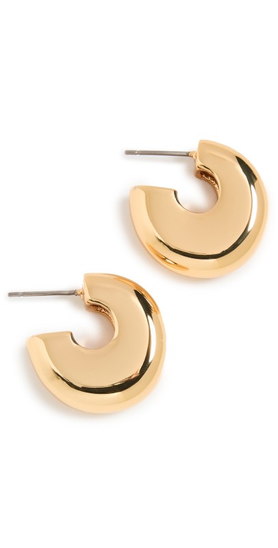 Clare V. Le Hoop Earrings Gold