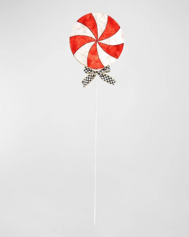 Christmas Peppermint Candy Capiz Pick