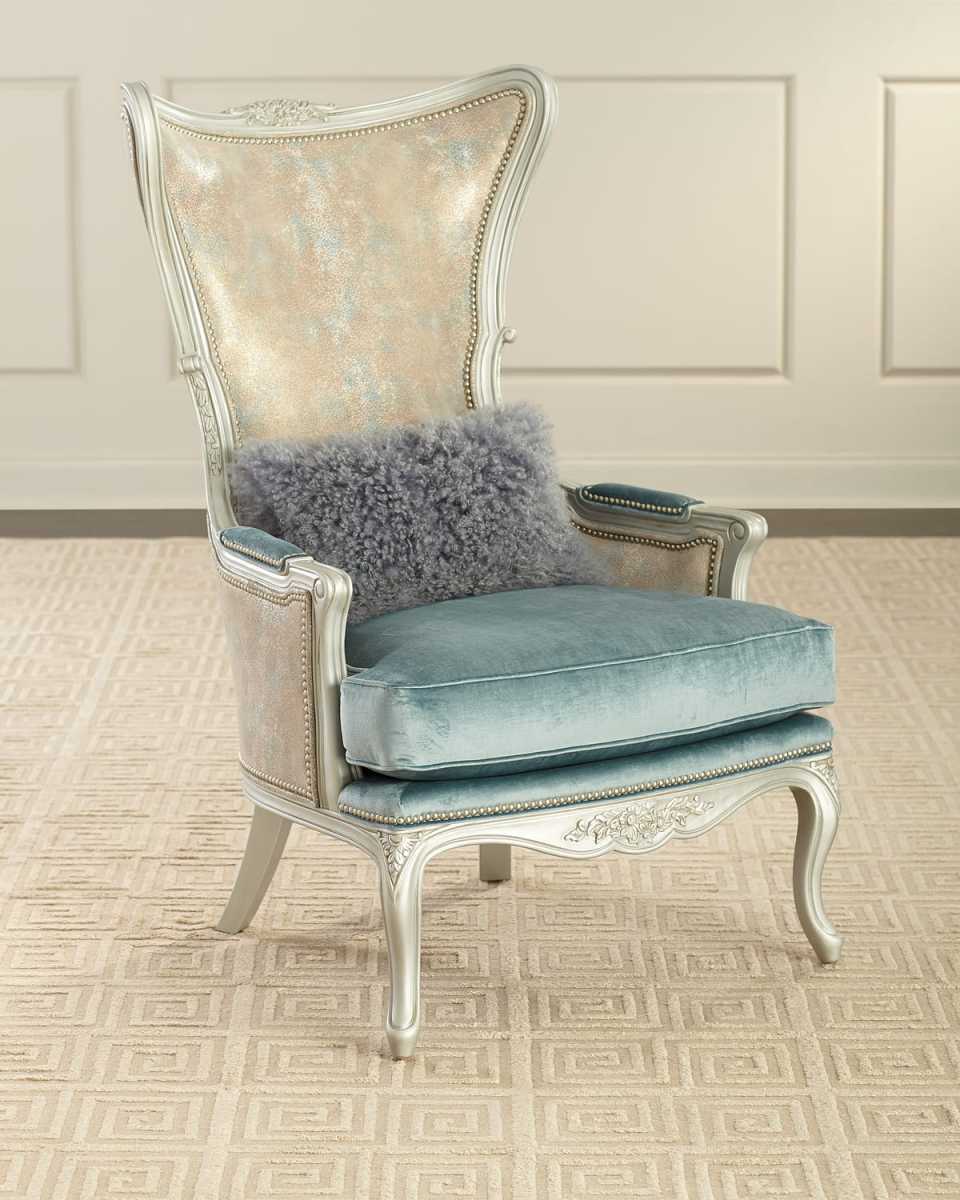 Livinia Leather Wing Chair