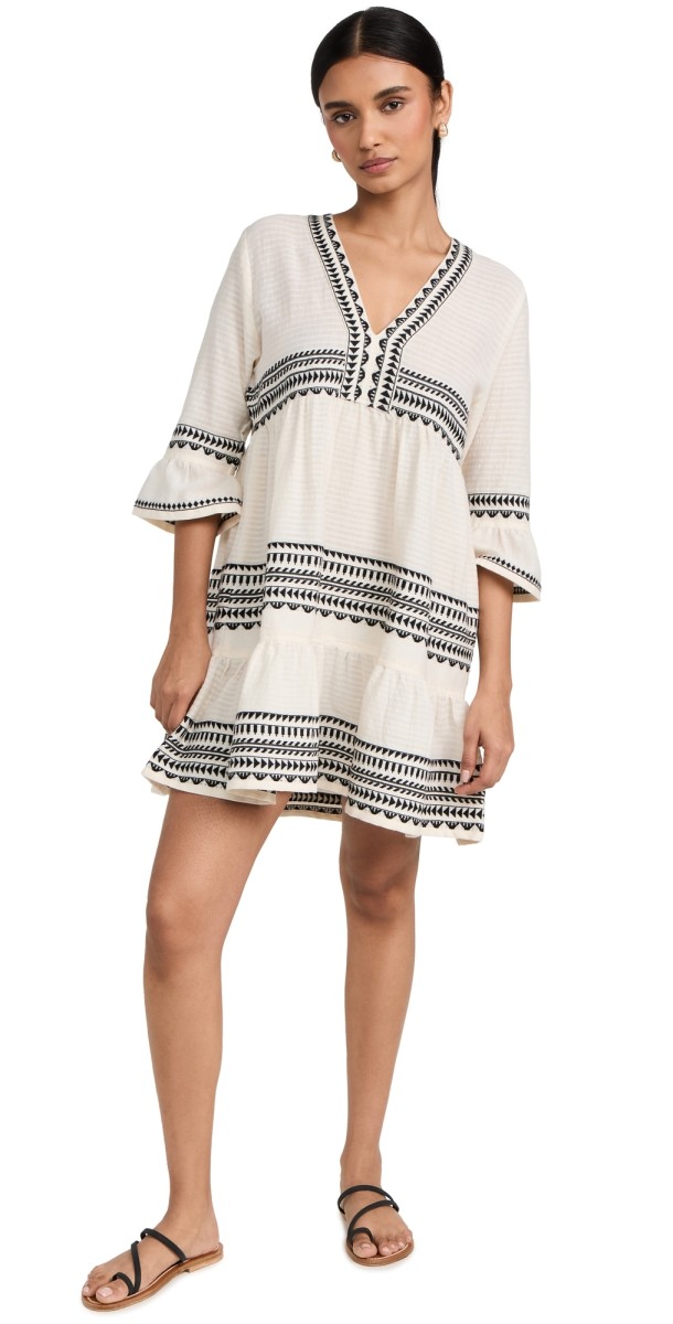 lemlem Hanna Flutter Dress Yani Black
