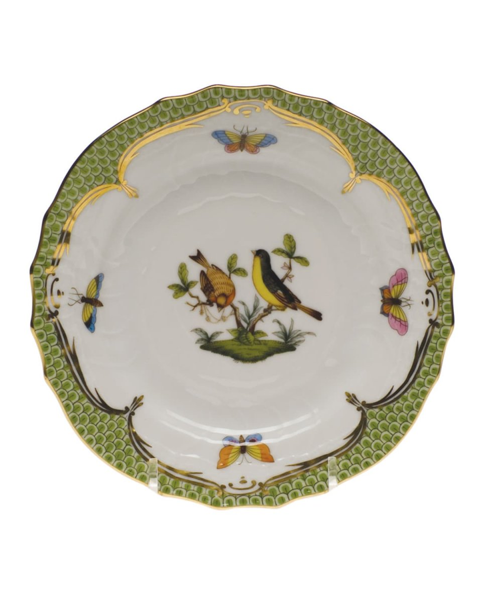 Rothschild Bird Green Motif 7 Bread & Butter Plate