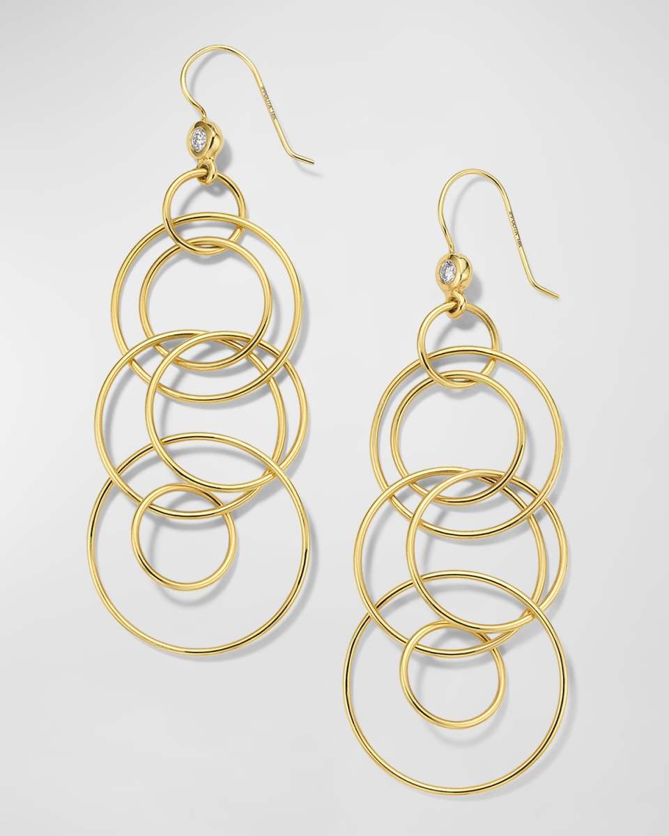 Jet Set Earrings in 18K Gold with Diamonds