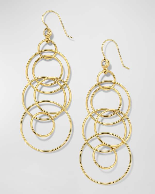 Jet Set Earrings in 18K Gold with Diamonds