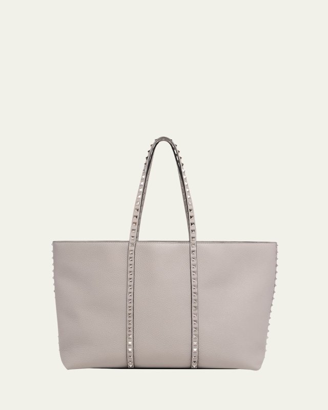 Rockstuds Leather Tote Bag