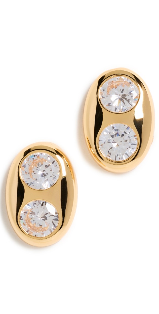 Galley Los Angeles Double Gem Earrings Gold